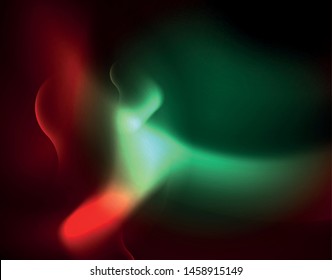 Leuchtende neonische Geometrische Wellenvorlage, Vektorgrafik