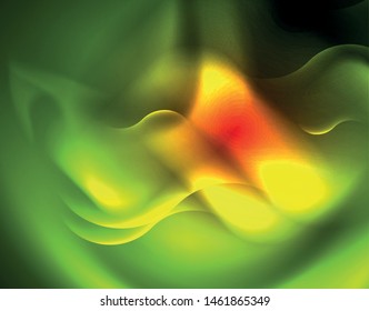 Leuchtende neonische Geometrische Wellenvorlage, Vektorgrafik
