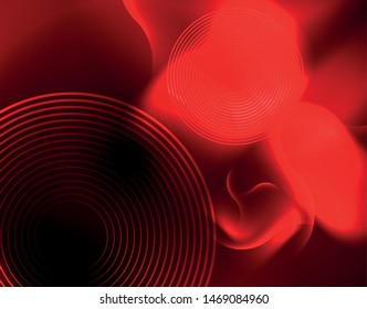 Leuchtende neonische Geometrische Wellenvorlage, Vektorgrafik