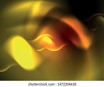 Shiny neon geometric waves template, vector