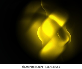 Plantilla de ondas geométricas de neón brillante, vector