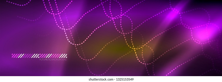 Shiny neon lights background, techno design, modern wallpaper for your project, vector illustration