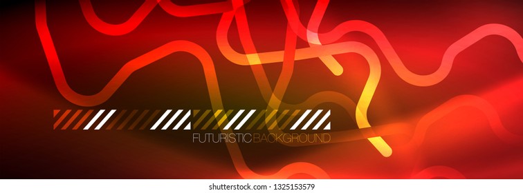 Shiny neon lights background, techno design, modern wallpaper for your project, vector illustration
