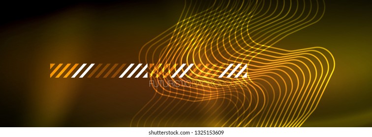 Shiny neon lights background, techno design, modern wallpaper for your project, vector illustration