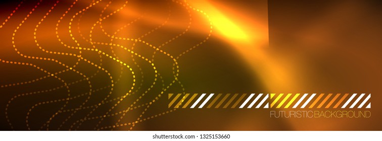 Shiny neon lights background, techno design, modern wallpaper for your project, vector illustration