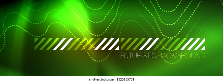 Shiny neon lights background, techno design, modern wallpaper for your project, vector illustration