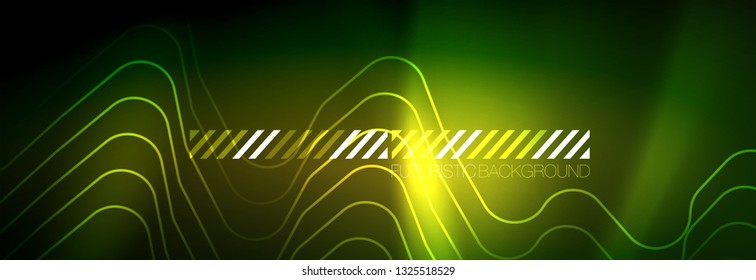 Shiny neon lights background, techno design, modern wallpaper for your project, vector illustration