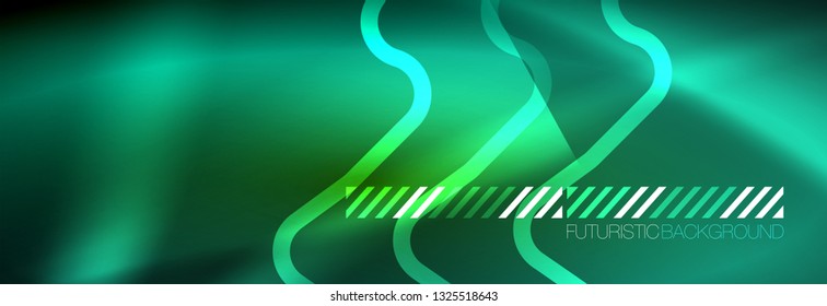 Shiny neon lights background, techno design, modern wallpaper for your project, vector illustration