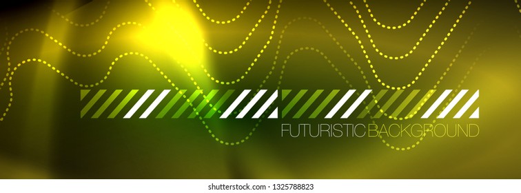 Shiny neon lights background, techno design, modern wallpaper for your project, vector illustration