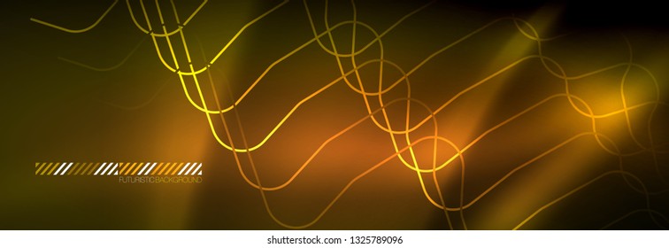 Shiny neon lights background, techno design, modern wallpaper for your project, vector illustration