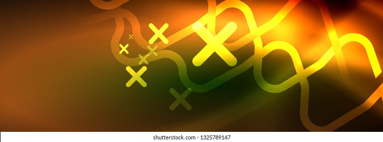 Shiny neon lights background, techno design, modern wallpaper for your project, vector illustration