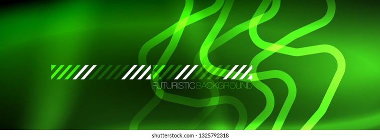 Shiny neon lights background, techno design, modern wallpaper for your project, vector illustration