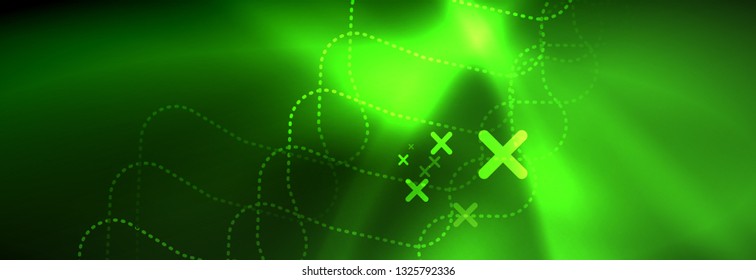 Shiny neon lights background, techno design, modern wallpaper for your project, vector illustration