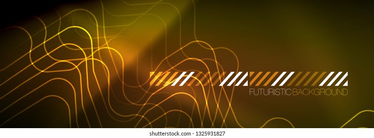 Shiny neon lights background, techno design, modern wallpaper for your project, vector illustration