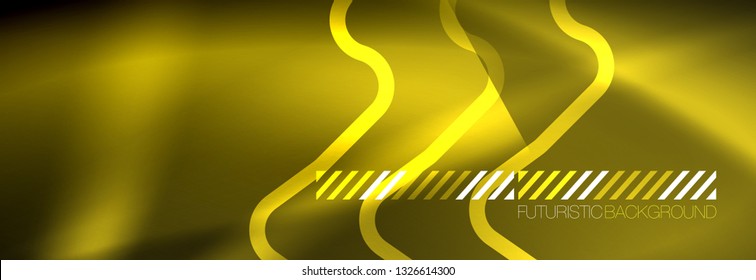 Shiny neon lights background, techno design, modern wallpaper for your project, vector illustration