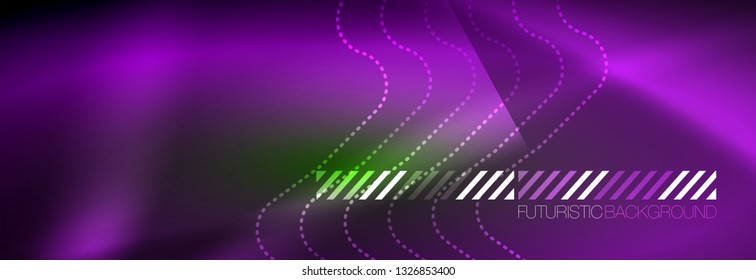 Shiny neon lights background, techno design, modern wallpaper for your project, vector illustration