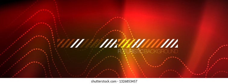 Fundo de luzes neon brilhante, design techno, papel de parede moderno para o seu projeto, ilustração vetorial