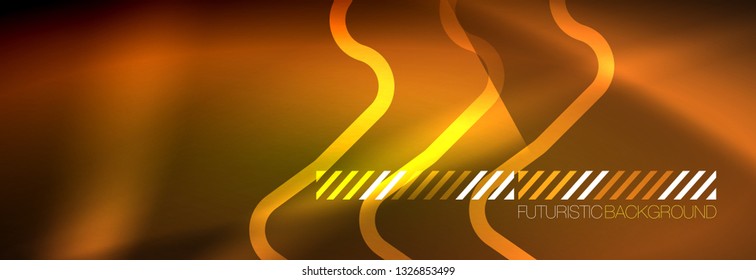 Shiny neon lights background, techno design, modern wallpaper for your project, vector illustration