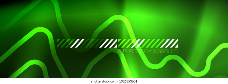 Shiny neon lights background, techno design, modern wallpaper for your project, vector illustration