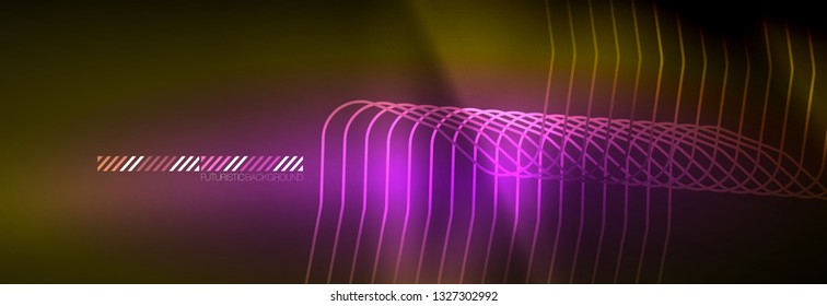 Shiny neon lights background, techno design, modern wallpaper for your project, vector illustration