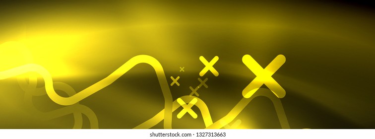 Fondo de luces de neón brillantes, diseño técnico, fondo de pantalla moderno para su proyecto, ilustración vectorial