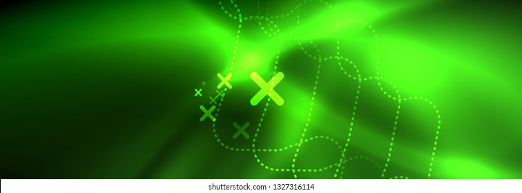Shiny neon lights background, techno design, modern wallpaper for your project, vector illustration