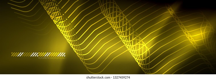 Shiny neon lights background, techno design, modern wallpaper for your project, vector illustration