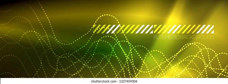 Shiny neon lights background, techno design, modern wallpaper for your project, vector illustration