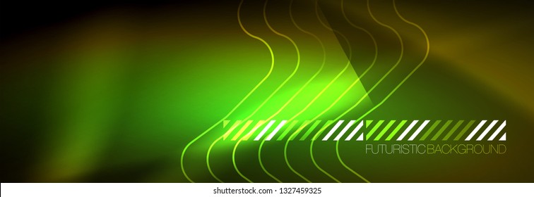 Shiny neon lights background, techno design, modern wallpaper for your project, vector illustration