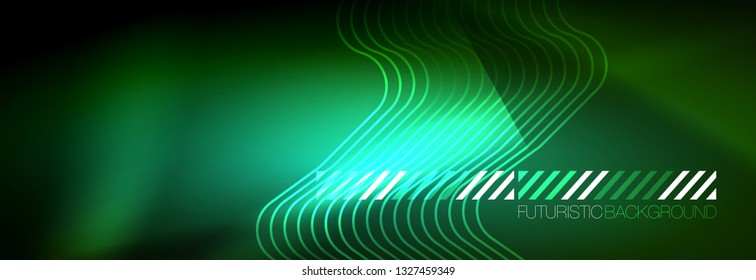 Shiny neon lights background, techno design, modern wallpaper for your project, vector illustration