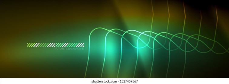 Fondo de luces de neón brillantes, diseño técnico, fondo de pantalla moderno para su proyecto, ilustración vectorial