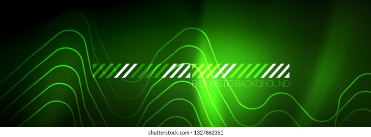 Shiny neon lights background, techno design, modern wallpaper for your project, vector illustration