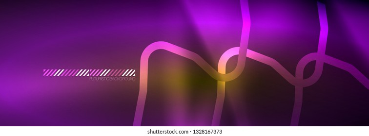 Shiny neon lights background, techno design, modern wallpaper for your project, vector illustration