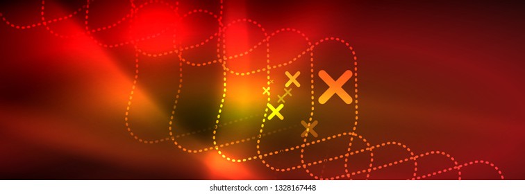 Shiny neon lights background, techno design, modern wallpaper for your project, vector illustration