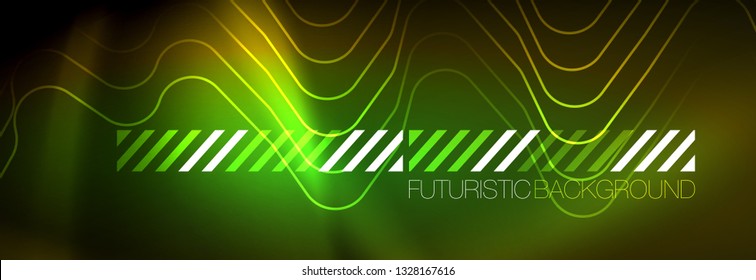 Shiny neon lights background, techno design, modern wallpaper for your project, vector illustration