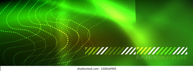 Shiny neon lights background, techno design, modern wallpaper for your project, vector illustration