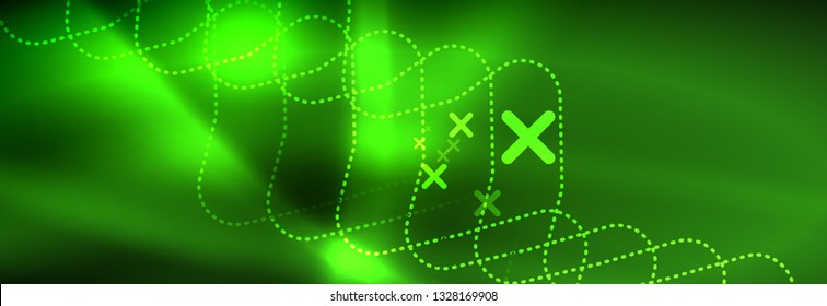 Shiny neon lights background, techno design, modern wallpaper for your project, vector illustration