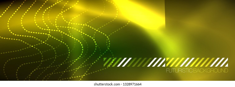 Shiny neon lights background, techno design, modern wallpaper for your project, vector illustration
