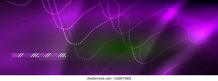 Shiny-Neonbeleuchtung Hintergrund, Techno-Design, moderne Bildschirmhintergründe, Vektorgrafik