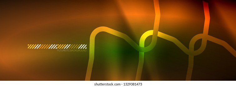 Shiny neon lights background, techno design, modern wallpaper for your project, vector illustration
