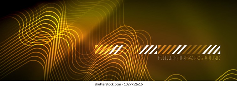 Shiny neon lights background, techno design, modern wallpaper for your project, vector illustration