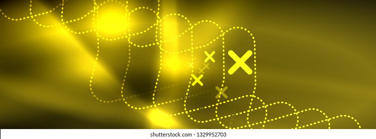Shiny neon lights background, techno design, modern wallpaper for your project, vector illustration