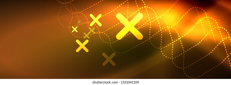 Shiny neon lights background, techno design, modern wallpaper for your project, vector illustration