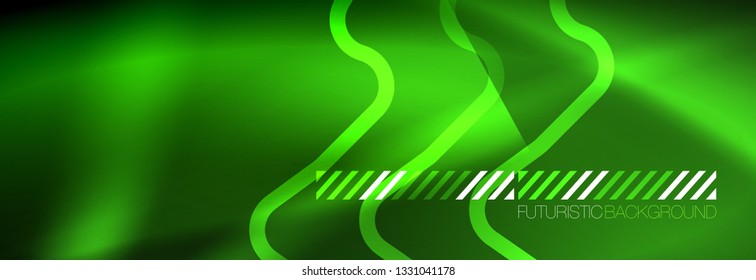 Shiny neon lights background, techno design, modern wallpaper for your project, vector illustration