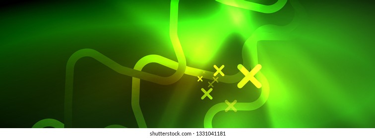 Shiny neon lights background, techno design, modern wallpaper for your project, vector illustration
