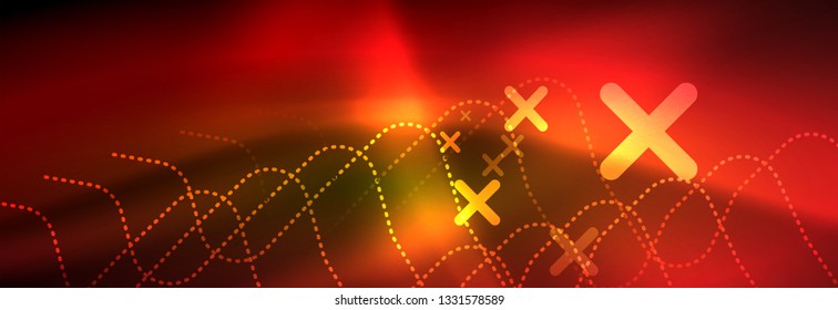 Fondo de luces de neón brillantes, diseño técnico, fondo de pantalla moderno para su proyecto, ilustración vectorial