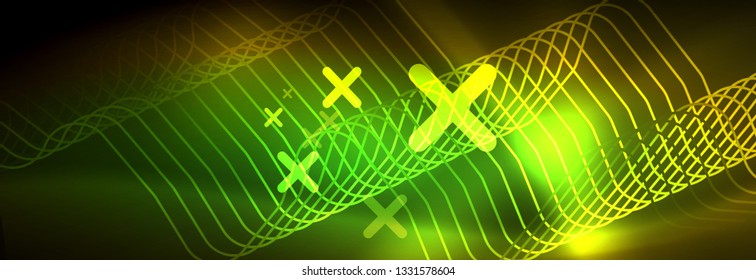 Shiny-Neonbeleuchtung Hintergrund, Techno-Design, moderne Bildschirmhintergründe, Vektorgrafik