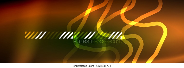 Shiny neon lights background, techno design, modern wallpaper for your project, vector illustration