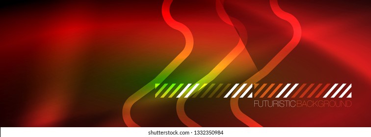 Shiny neon lights background, techno design, modern wallpaper for your project, vector illustration