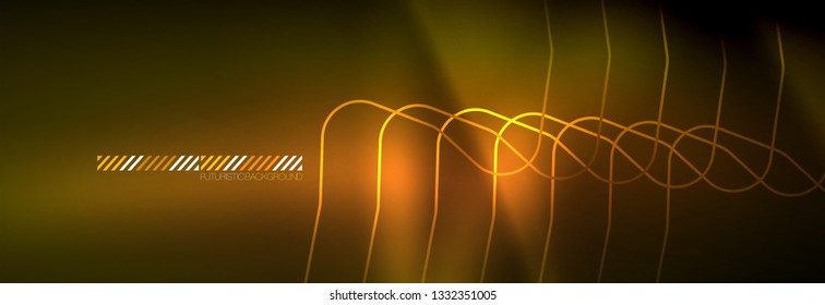 Shiny-Neonbeleuchtung Hintergrund, Techno-Design, moderne Bildschirmhintergründe, Vektorgrafik